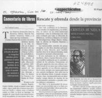 Rescate y ofrenda desde la provincia