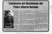 Centenario del nacimiento del Padre Alberto Hurtado