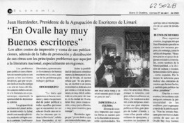 "En Ovalle hay muy buenos escritores"