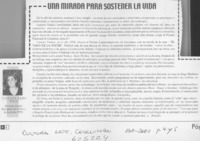 Una mirada para sostener la vida