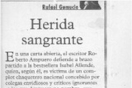 Herida sangrante  [artículo] Rafael Gumucio