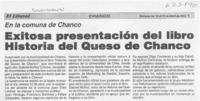 Exitosa presentación del libro Historia del queso de Chanco  [artículo]