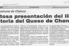 Exitosa presentación del libro Historia del queso de Chanco  [artículo]