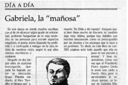 Gabriela, la "mañosa"  [artículo] Mentessana
