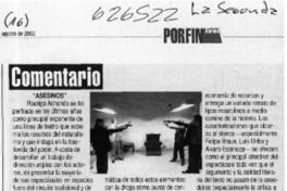 "Asesinos"  [artículo] Javier Ibacache V.