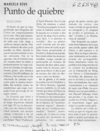 Punto de quiebre  [artículo] Felipe Correa