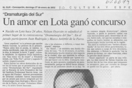 Un amor en Lota ganó concurso  [artículo]