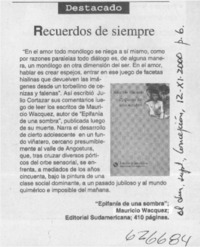 Recuerdos de siempre  [artículo]