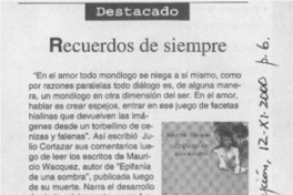 Recuerdos de siempre  [artículo]
