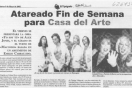 Atareado fin de semana para Casa del Arte  [artículo]