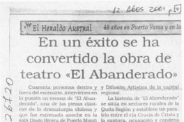 En un éxito se ha convertido la de teatro "El Abanderado"  [artículo]