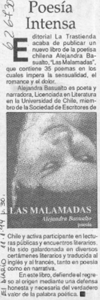 Poesía intensa  [artículo]