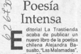Poesía intensa  [artículo]