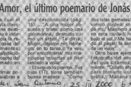 Por amor, el último poemario de Jonás  [artículo] O. Z. S.