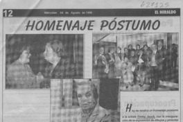 Homenaje póstumo  [artículo]