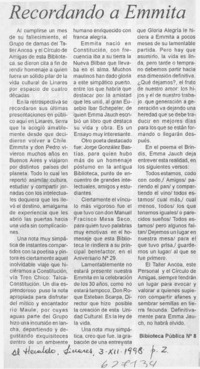 Recordando a Emmita  [artículo]