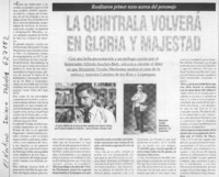 La Quintrala volverá en gloria y majestad  [artículo]