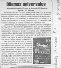 Dilemas universales  [artículo]