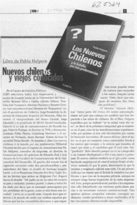Nuevos chilenos y viejos conocidos  [artículo]