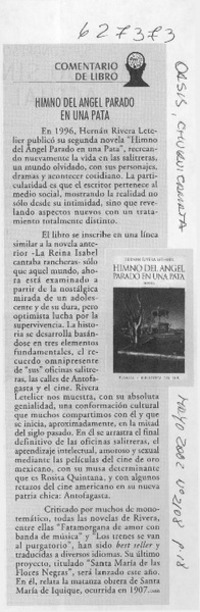 Himno del ángel parado en una pata  [artículo]