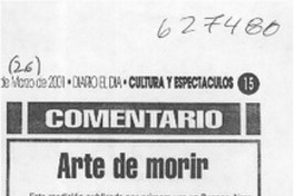 Arte de morir  [artículo] Jaime Retamales