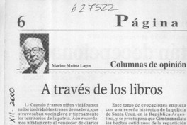 A través de los libros  [artículo] Marino Muñoz Lagos