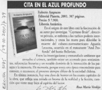 Cita en el azul profundo  [artículo] Rosa María Verdejo