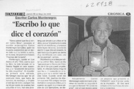 "Escribo lo que dice el corazón"  [artículo]