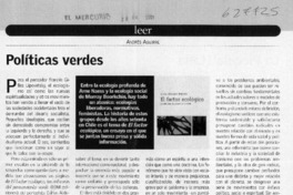 Políticas verdes  [artículo] Andrés Aguirre