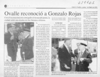 Ovalle reconoció a Gonzalo Rojas