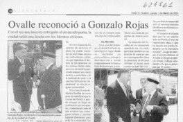 Ovalle reconoció a Gonzalo Rojas