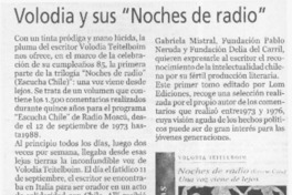 Volodia y sus "Noches de radio"  [artículo]