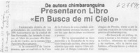 Presentaron libro "En busca de mi cielo"  [artículo]