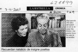 Gabriela, gran valor nacional  [artículo] Claudia Tosetti