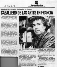 Caballeros de las artes en Francia  [artículo] José Ossandón