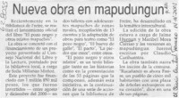 Nueva obra en mapudungun  [artículo]