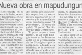 Nueva obra en mapudungun  [artículo]