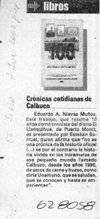 Crónicas cotidianas de Calbuco  [artículo]