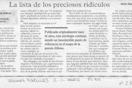 La lista de los preciosos ridículos  [artículo] Javier Aspurúa