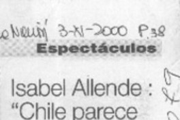 Isabel Allende, "Chile parece un país fundamentalista"  [artículo]