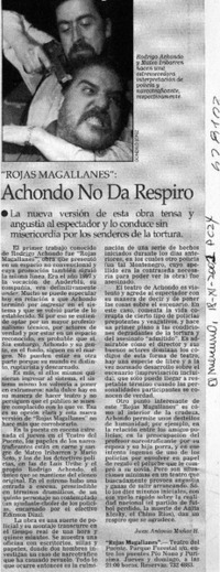 Achondo no da respiro  [artículo] Juan Antonio Muñoz