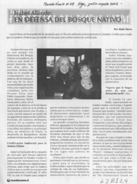 Isabel Allende, en defensa del bosque nativo  [artículo] Malú Sierra