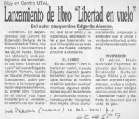 Lanzamiento de libro "Libertad en vuelo"  [artículo]