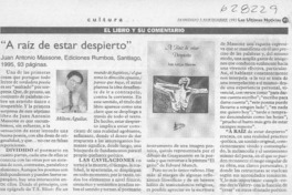 "A raíz de estar despierto"  [artículo] Milton Aguilar