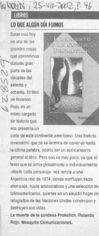 Lo que algún día fuimos