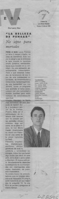 "La belleza de pensar"  [artículo] Larry Moe