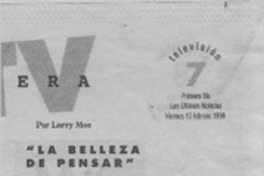 "La belleza de pensar"  [artículo] Larry Moe