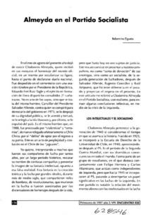 Almeyda en el Partido Socialista  [artículo] Belarmino Elgueta
