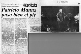 Patricio Manns puso bien el pie  [artículo]