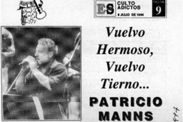 Vuelvo hermoso, vuelvo tierno, Patricio Manns  [artículo]